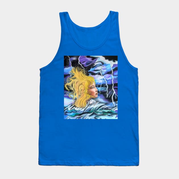 Mermaid in the Storm Tank Top by mariasibireva